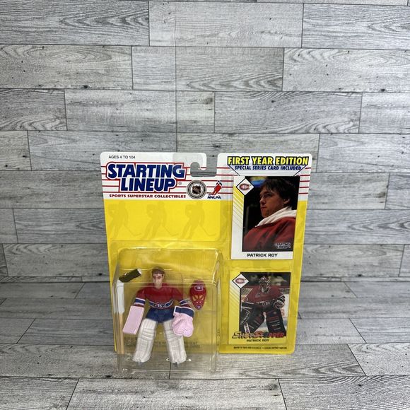 1993 Starting Lineup Premier Choix Patrick Roy Montreal Canadiens Rookie French - Picture 1 of 2